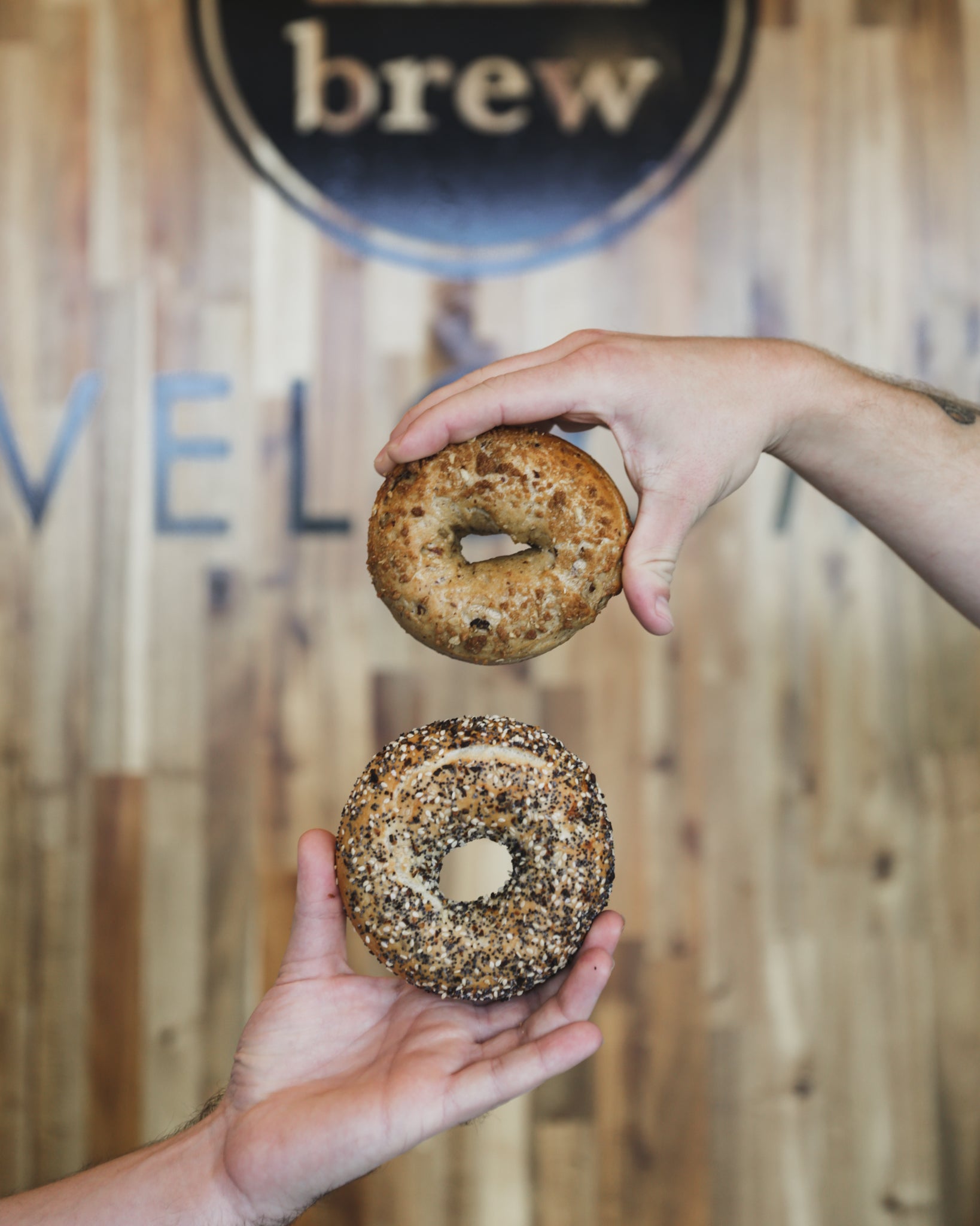 Celebrating Bagel Donations to Mobile Meals of Knoxville